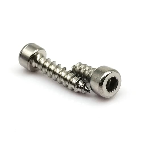 10/50X M2 M2,6 M3 M3,5 M4 M5 M6 Schwarz Carbon 304 Edelstahl Sechskant Innensechskant Kappe Rundkopf Holz Selbstschneidende Schraube(8mm,M2 50pcs) von Manoud