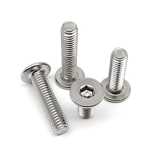 20/25/Stück M1,6 M2 M2,5 M3 M4 M5 M6 M8 A2 304 Edelstahl Sechskant Innensechskant Ultradünne Flache Wafer-Kopf-Schraube(16mm,M3 25pcs) von Manoud