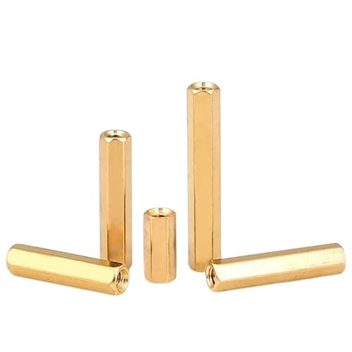 25 Stück Doppel-Wege-Sechskant-Kupferbolzen M2 M2.5 Isolierbolzen Mutter Bolzen Hohlgehäuse Hauptplatine Computerplatine Bolzen Kupferbolzen(9mm,M2.5) von Manoud
