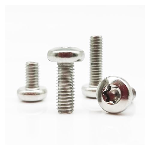 5/10/50X M1.4 M1.6 M2 M2.5 M3 M3.5 M4 M5 M6 M8 GB2672 304 A2-70 Edelstahl Sechslappige Torx Flachrundkopfschraube L=3-60mm(30mm,10pcs M4) von Manoud