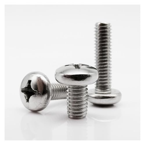 50 Stück M1 M1.2 M1.4 M1.6 M2 M2.5 M3 M4 M5 M6 M8 Micro Small 304 Edelstahl Kreuz Pan Rundkopfschraube Bolzen(5mm,M1.2 50pcs) von Manoud