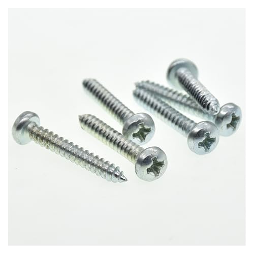 Flachrundkopf-Blechschraube mit Kreuzschlitz ZU Karbonstahl M2.2 M2.9 M3.5 M3.9 M4.2 M4.8 Pilzkopf-Holzschraube(M3.9-9.5mm(50pcs)) von Manoud