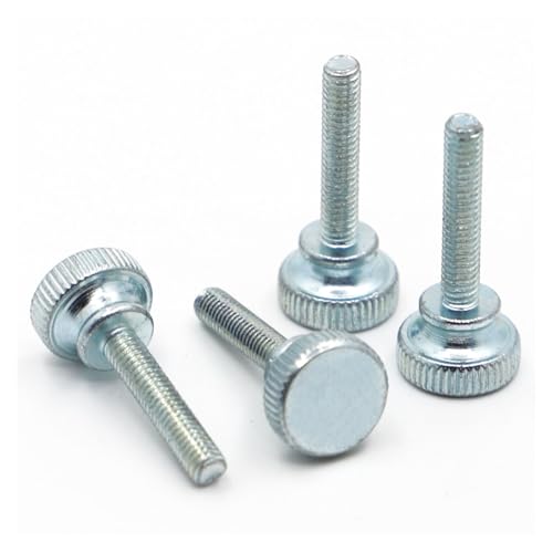 Manoud 10 Stück M6 M8 M10 Rändelschraube mit hohem Schrittkopf, handfest, Rändelschraube, Vorhangfassade, Glas, Rändelschraube, Bolzen GB834(25mm,M10 10pcs) von Manoud