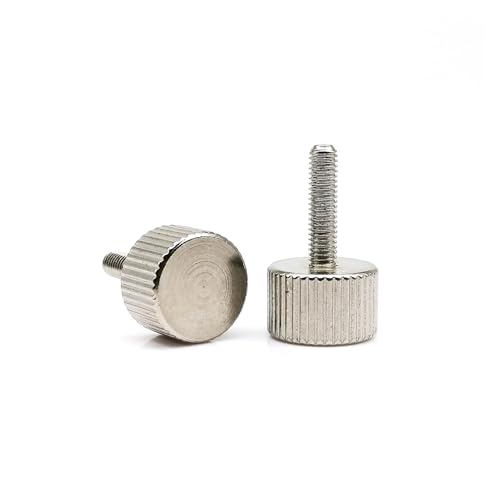 Manoud 10 stücke M3x6/8/10/12mm Schwarz Silber Stahl Rundkopf Werkzeuglos Handfest Rändelschraube Rändelschraube Schraube for PC Computer Gehäuseabdeckung(Silver,M3x10mm) von Manoud