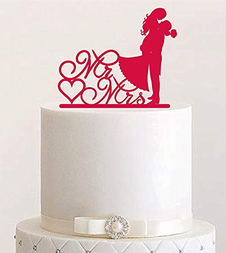 Cake Topper, Kuss, Tortenstecker, Tortefigur Acryl, Tortenständer Etagere Hochzeit Hochzeitstorte Kuchenaufstecker (Beere) von Manschin-Laserdesign