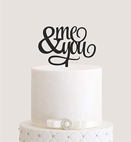 Manschin-Laserdesign Cake Topper, Tortenstecker, Tortefigur Acryl, Tortenständer - Farbwahl - Etagere Hochzeit Hochzeitstorte (Schwarz) von Manschin-Laserdesign