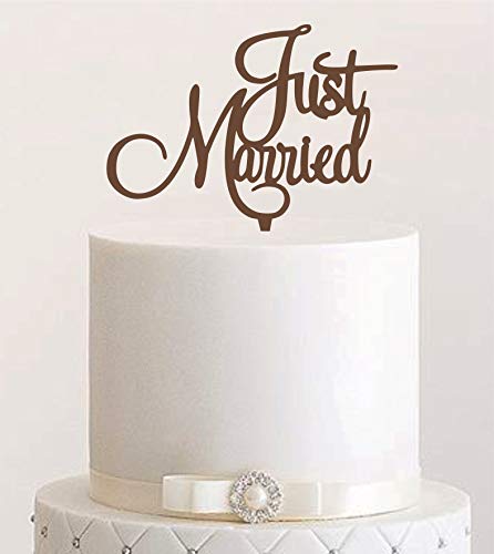 Manschin-Laserdesign Cake Topper, Tortenstecker, Tortefigur Acryl, Tortenständer - Farbwahl - Etagere Hochzeit Hochzeitstorte Just Married von Manschin-Laserdesign