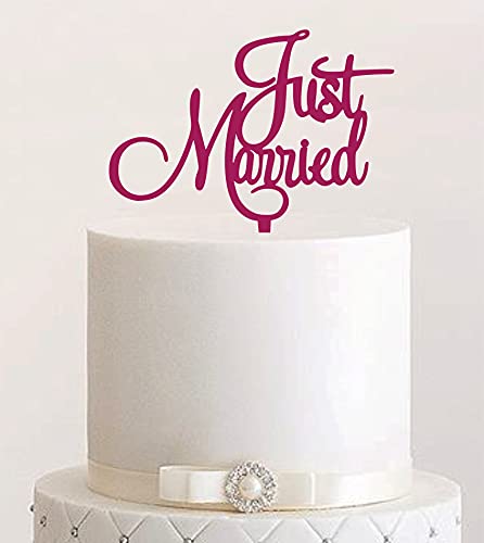 Manschin-Laserdesign Cake Topper, Tortenstecker, Tortefigur Acryl, Tortenständer - Farbwahl - Etagere Hochzeit Hochzeitstorte Just Married von Manschin-Laserdesign