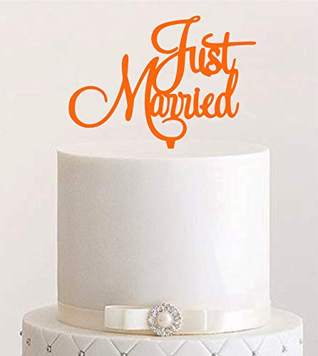 Manschin-Laserdesign Cake Topper, Tortenstecker, Tortefigur Acryl, Tortenständer - Farbwahl - Etagere Hochzeit Hochzeitstorte Love (Orange) von Manschin-Laserdesign
