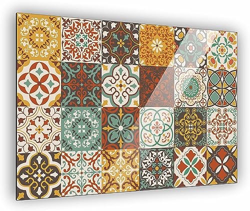 Küchen Spritzschutz Fliesenmuster in verschiedene Größen | Küchenrückwand | Aluverbund | Fliesenschutz | Paneele | Küchenfliesen | Fliesenspiegel | Rückwand Fließenmuster #3 (Aluverbund 100x70cm) von Manschin-Laserdesign