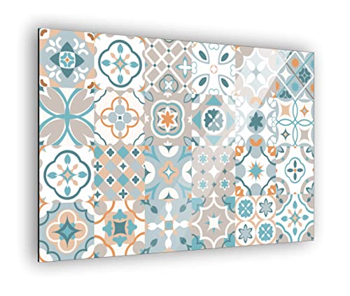 Manschin-Laserdesign Küchen Spritzschutz Fliesenmuster in Verschiedene Größen | Küchenrückwand | Aluverbund | Fliesenschutz | Paneele | Küchenfliesen | Fliesenspiegel | Rückwand (Aluverbund 80x55cm) von Manschin-Laserdesign