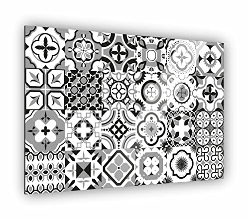 Manschin-Laserdesign Küchen Spritzschutz Fliesenmuster in Verschiedene Größen | Küchenrückwand | Aluverbund | Fliesenschutz | Paneele | Küchenfliesen | Fliesenspiegel | Rückwand (Aluverbund 80x55cm) von Manschin-Laserdesign
