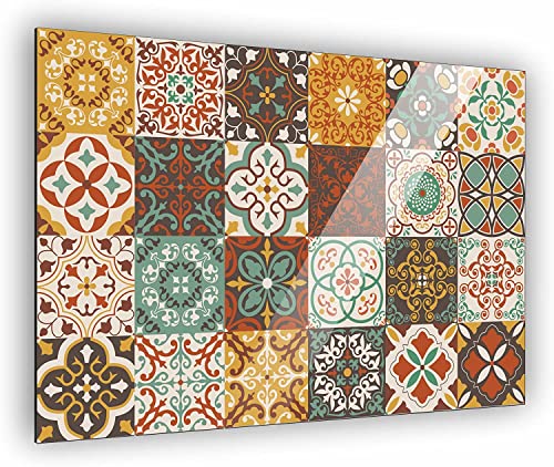 Manschin-Laserdesign Küchen Spritzschutz Fliesenmuster in Verschiedene Größen | Küchenrückwand | Aluverbund | Fliesenschutz | Paneele | Küchenfliesen | Fliesenspiegel | Rückwand (Aluverbund 90x60cm) von Manschin-Laserdesign