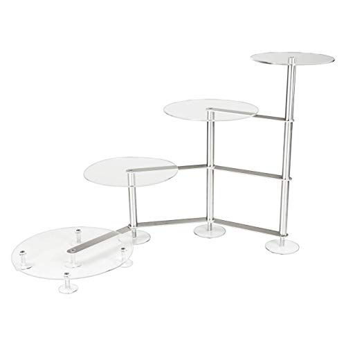 Manschin-Laserdesign Tortenständer Rund Tortenetagere Acryl Treppe Etagere Hochzeit 4 Etagen Acryl (Ø 20 25 25 30 cm) von Manschin-Laserdesign