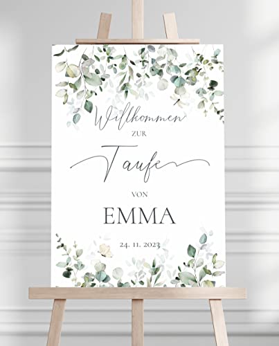 Manschin Laserdesign Willkommensschild Aluverbund personalisiert - Made in Germany - Welcome Willkommen Schild für Hochzeit (45x30cm) von Manschin Laserdesign