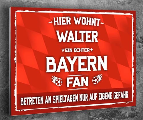 Metallschild Aluminiumerbund Lustiger Spruch Deko Artikel Sport Verein Geschenkidee Männer Club Fußball Fan in verschiedenen Größen Personalisiert von Manschin-Laserdesign