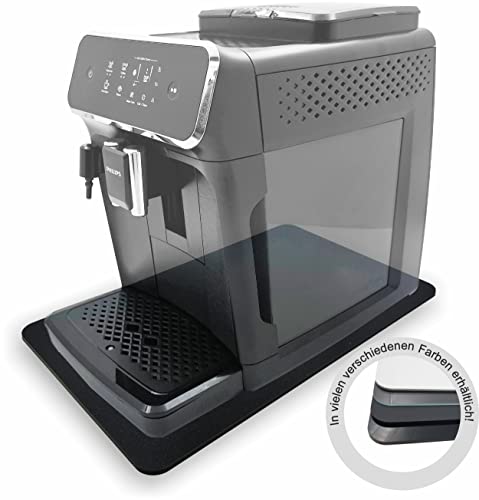 Premium Acrylglas Gleitbrett für den Philips Kaffeevollautomat der Serien 5400 | 4300 | 3200 | 2200 | 1200 Serie | 45 x 27 cm | Made in Germany (Granitoptik Schwarz) von Manschin-Laserdesign