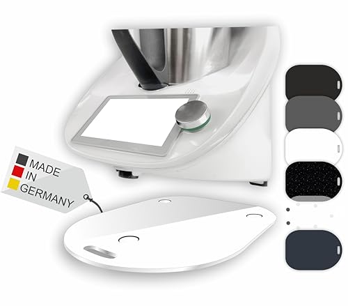 Premium Gleitbrett für den Thermomix - TM5, TM6 & TM31 - Hochwertiger Gleiter aus Premium Acrylglas - MADE IN GERMANY (Weiß Hochglanz) von Manschin-Laserdesign