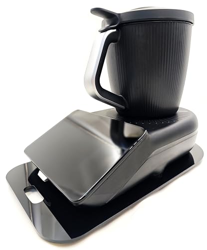 Premium Gleitbrett für den Thermomix - TM7 - Hochwertiger Gleiter aus Premium Acrylglas - MADE IN GERMANY - wackelfreies verschieben ohne Mühe! (Schwarz Matt) von Manschin-Laserdesign