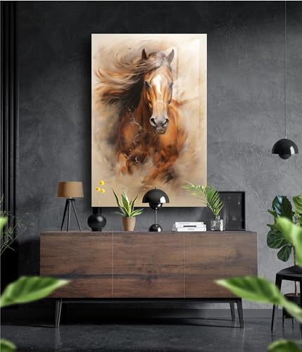 Premium Wandbild aus Acrylglas Pferd - KEIN Leinwandbild - modern Wandbilder XXL Wanddekoration Design Wand Bild Abstrakt (100 x 70 cm) von Manschin-Laserdesign