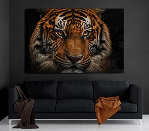 Premium Wandbild aus Acrylglas oder Aluminiumverbund - KEIN LEINWANDBILD - modern Wandbilder XXL Wanddekoration Design Wand Bild Abstrakt (Tiger 01, Acrylglas 60x40cm) von Manschin-Laserdesign