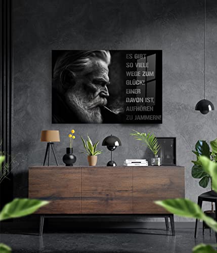 Premium Wandbild aus Acrylglas oder Aluminiumverbund - KEIN LEINWANDBILD - modern design - Motivationsbild - Mindset (Acrylglas, 45x30cm) von Manschin-Laserdesign
