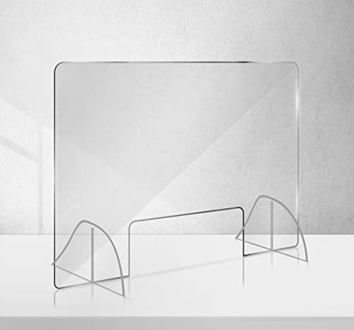 Manschin-Laserdesign Acryl Stecksystem | Niesschutz | Spuckschutz | Thekenaufsteller | Schutz Tröpfcheninfektion 750x500mm ST (750x500mm Querformat) von Manschin-Laserdesign