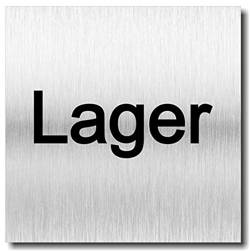 Türschild Lager Schild UV Druck 12 x 12cm - 3mm Aluverbund - Made in Germany - Art.Nr. 2123 von Manschin-Laserdesign