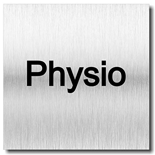 Türschild Physio UV Druck 12 x 12cm - 3mm Aluverbund - Made in Germany - Art.Nr. 2043 von Manschin-Laserdesign