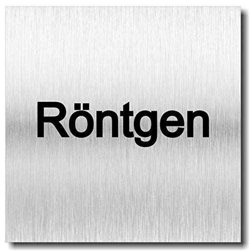 Türschild Röntgen UV Druck 12 x 12cm - 3mm Aluverbund - Made in Germany - Art.Nr. 2047 von Manschin-Laserdesign