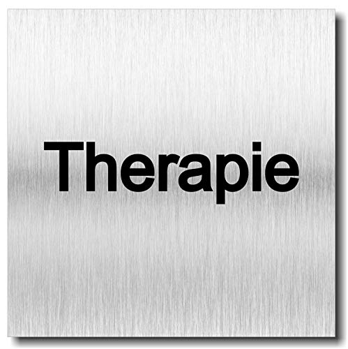 Türschild Therapie UV Druck 12 x 12cm - 3mm Aluverbund - Made in Germany - Art.Nr. 2044 von Manschin-Laserdesign