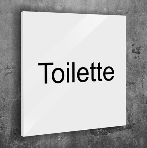 Türschild Toilette Weiß Matt Selbstklebend UV Druck 12 x 12cm - 3mm Aluverbund - Made in Germany Art.Nr. W 2050 Türschild Toilette Weiß Matt Selbstklebend UV Druck 12 x 12cm - 3mm Aluverbund - Made in Germany Art.Nr. W 2050 von Manschin Laserdesign