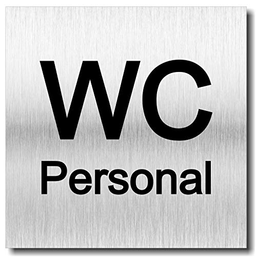 Türschild WC Personal Toilette UV Druck 12 x 12cm - 3mm Aluverbund - Made in Germany - Art.Nr. 2102 Türschild WC Personal Toilette UV Druck 12 x 12cm - 3mm Aluverbund - Made in Germany - Art.Nr. 2102 von Manschin-Laserdesign