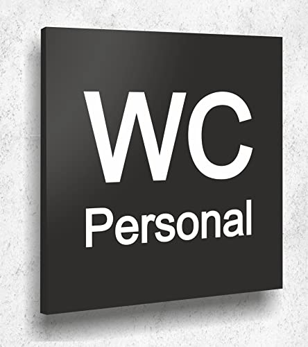 Türschild WC Schild PERSONAL Schwarz Matt UV Druck 12 x 12cm - 3mm Aluverbund- Made in Germany Art.Nr. A2102 Türschild WC Schild PERSONAL Schwarz Matt UV Druck 12 x 12cm - 3mm Aluverbund- Made in Germany Art.Nr. A2102 von Manschin Laserdesign