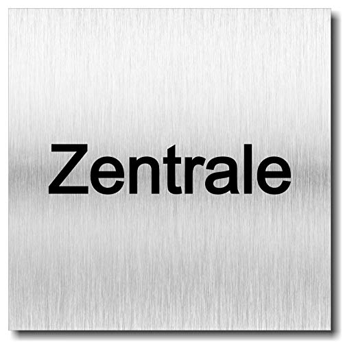 Türschild Zentrale UV Druck 12 x 12cm - 3mm Aluverbund - Made in Germany - Art.Nr. 2034 von Manschin-Laserdesign