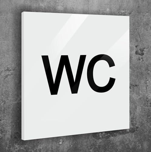 WC Schild Weiß Matt Selbstklebend UV Druck 12 x 12cm - 3mm Aluverbund - Made in Germany Art.Nr. W 2003 WC Schild Weiß Matt Selbstklebend UV Druck 12 x 12cm - 3mm Aluverbund - Made in Germany Art.Nr. W 2003 von Manschin Laserdesign