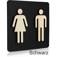 Holz-Türschild Piktogramm | Farbwahl "Frau Und Mann" von ManschinLaserdesign
