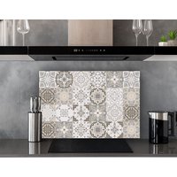 Küchen Spritzschutz Fliesenmuster in Verschiedene Größen | Aluverbund 60x40cm, #1 von ManschinLaserdesign