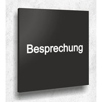 Türschild Besprechung Schild Schwarz Matt Uv Druck 12 X 12cm - 3mm Aluverbund Made in Germany Art.nr. A 2028 Türschild Besprechung Schild Schwarz Matt Uv Druck 12 X 12cm - 3mm Aluverbund Made in Germany Art.nr. A 2028 von ManschinLaserdesign