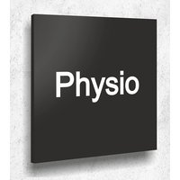 Türschild Physio Schild Schwarz Matt Uv Druck 12 X 12cm - 3mm Aluverbund Made in Germany Art.nr. A 2043 von ManschinLaserdesign