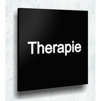 Türschild Therapie Schild Schwarz Matt Uv Druck 12 X 12cm - 3mm Aluverbund Made in Germany Art.nr. A 2044 von ManschinLaserdesign