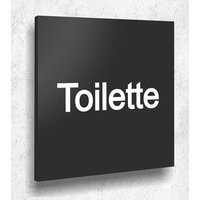 Türschild Toilette Schild Schwarz Matt Uv Druck 12 X 12cm - 3mm Aluverbund- Made in Germany Art.nr. A 2050 von ManschinLaserdesign