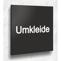 Türschild Umkleide Schild Schwarz Matt Uv Druck 12 X 12cm - 3mm Aluverbund- Made in Germany Art.nr. A 2058 von ManschinLaserdesign