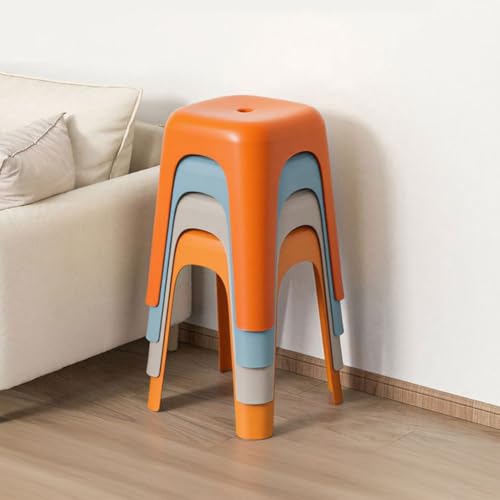 Mansfil Hocker für das Klassenzimmer, 18 Zoll stapelbarer Kunststoff-Studentenhocker, ineinander stapelbare Stühle ohne Rückenlehne für Studentenhocker Zuhause, Büro(Any Color,4pcs) von Mansfil