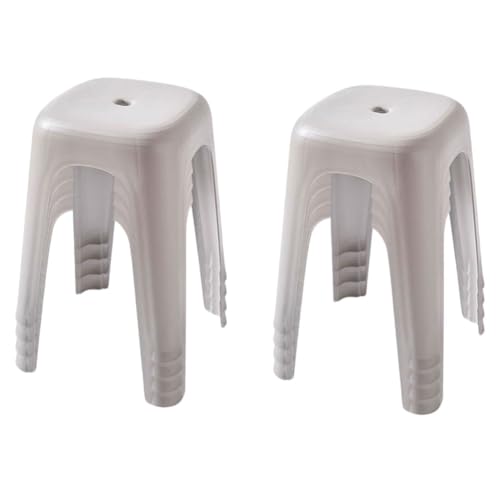 Mansfil Hocker für das Klassenzimmer, 18 Zoll stapelbarer Kunststoff-Studentenhocker, ineinander stapelbare Stühle ohne Rückenlehne für Studentenhocker Zuhause, Büro(Grey,8pcs) von Mansfil