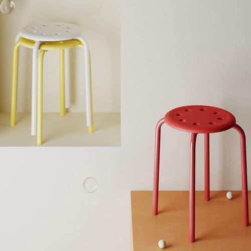 Mansfil Hocker für das Klassenzimmer, 5er-Set, stapelbare 8-Loch-Hocker für Kinder und Erwachsene, Flexible Sitzgelegenheiten für das Klassenzimmer der Grundschule, Bunte runde Stühle(Any Color) von Mansfil