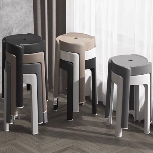 Mansfil Klassenzimmerhocker, 4er-Set, stapelbare runde Schülerhocker aus Kunststoff für Klassenzimmer, Grundschule, Zuhause, langlebige Stapelstühle(10pcs) von Mansfil