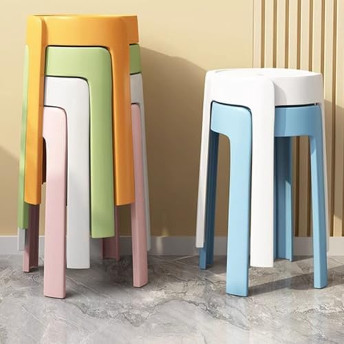 Mansfil Klassenzimmerhocker, 4er-Set, stapelbare runde Schülerhocker aus Kunststoff für Klassenzimmer, Grundschule, Zuhause, langlebige Stapelstühle(6pcs) von Mansfil