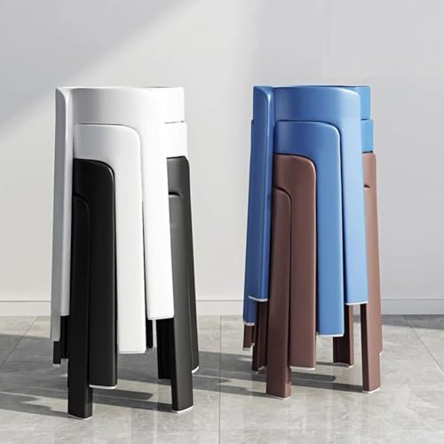 Mansfil Klassenzimmerhocker, 4er-Set, stapelbare runde Schülerhocker aus Kunststoff für Klassenzimmer, Grundschule, Zuhause, langlebige Stapelstühle(8pcs) von Mansfil