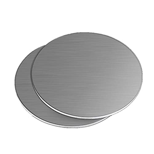 304 Edelstahl runde Stahlplatte, Metallblech zum Basteln, flache Metallbleche für Heimwerker, Durchmesser 150 mm, Dicke 1,5 mm (2 Stück) von Manstel